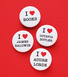 I LOVE BOOKS <br> Pinback Button