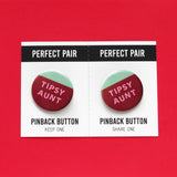 TIPSY AUNTS <br> Perfect Pair Holiday Button Set