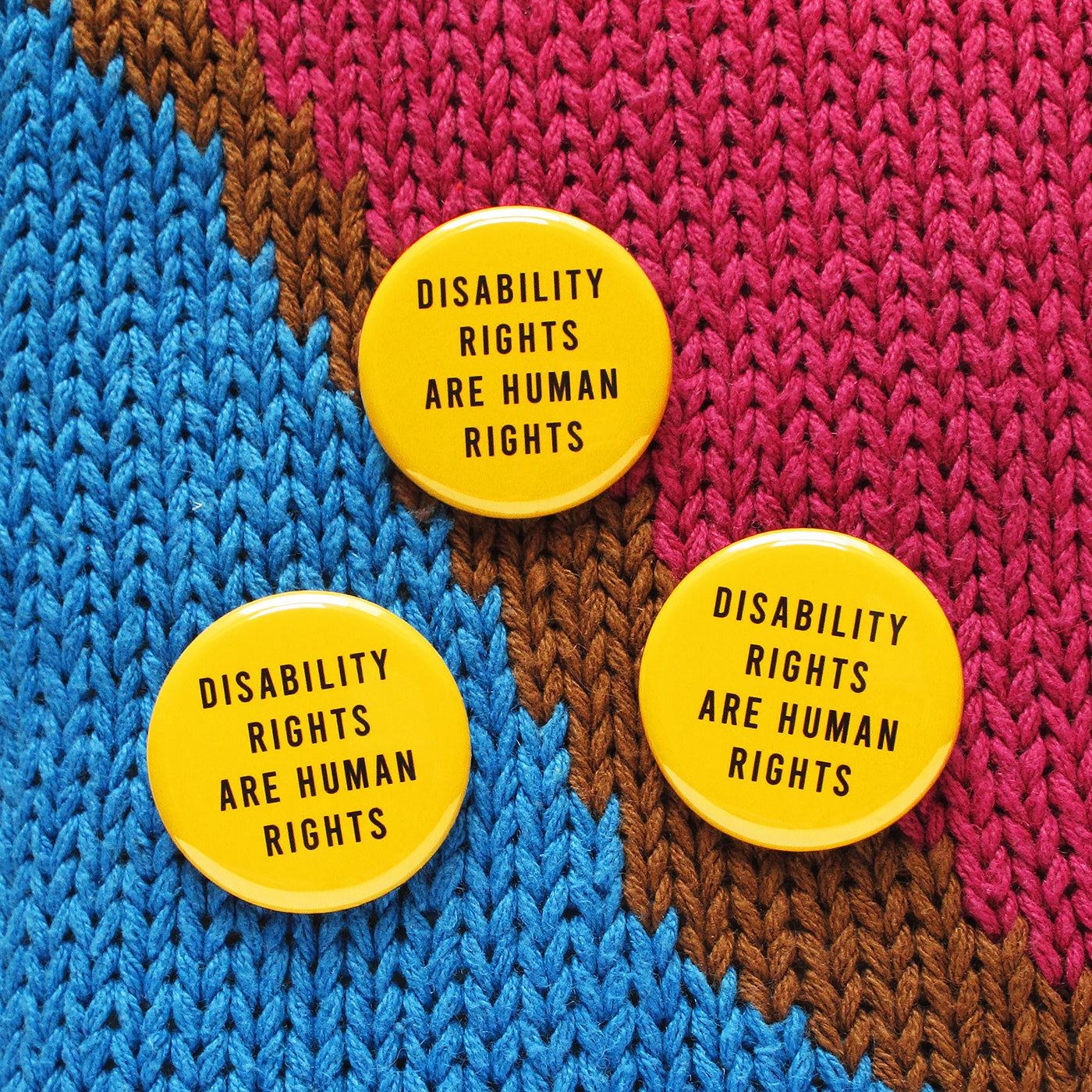DISABILITY RIGHTS ARE HUMAN RIGHTS Pinback Button – WORD FOR WORD Factory