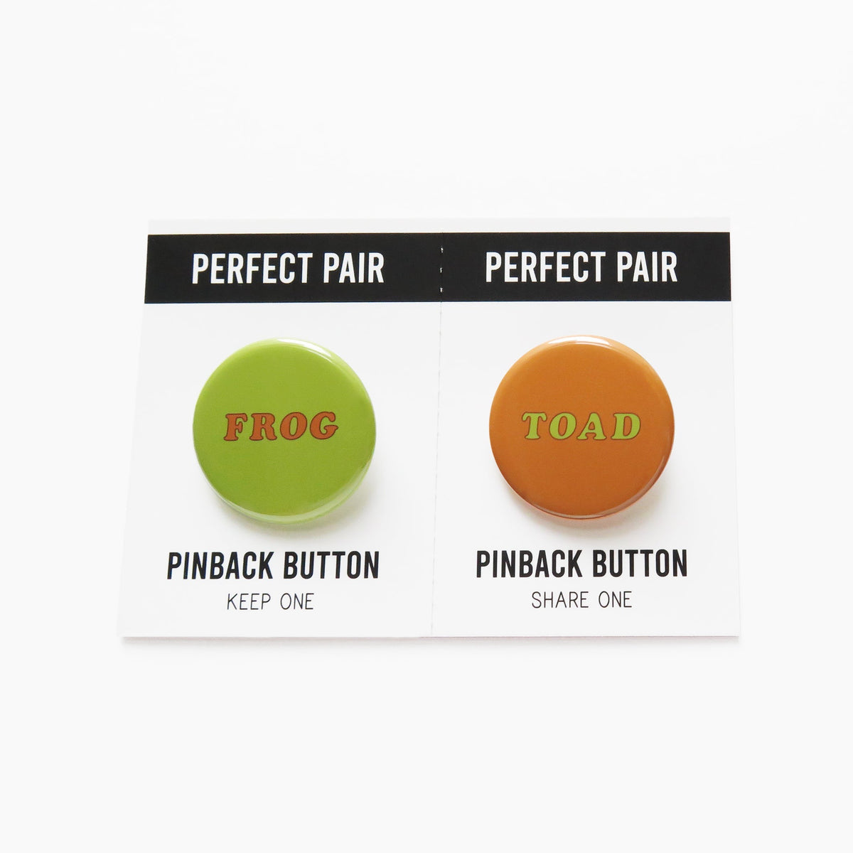 Toad Button FROG & TOAD Perfect Pairs Pinback Button Set – WORD FOR WORD Factory
