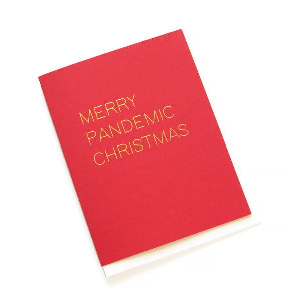 XMAS CARDS: Merry Pandemic Christmas Hot Foil Holiday Greeting Card