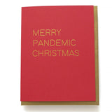 XMAS CARDS: Merry Pandemic Christmas Hot Foil Holiday Greeting Card