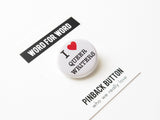 I LOVE QUEER WRITERS <br> Pinback Button