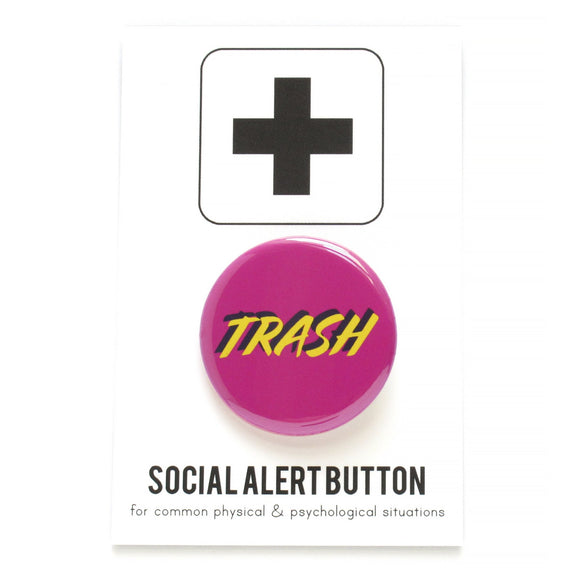 TRASH <br> Pinback Button