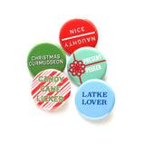 CANDY CANE LICKER Holiday Pinback Button